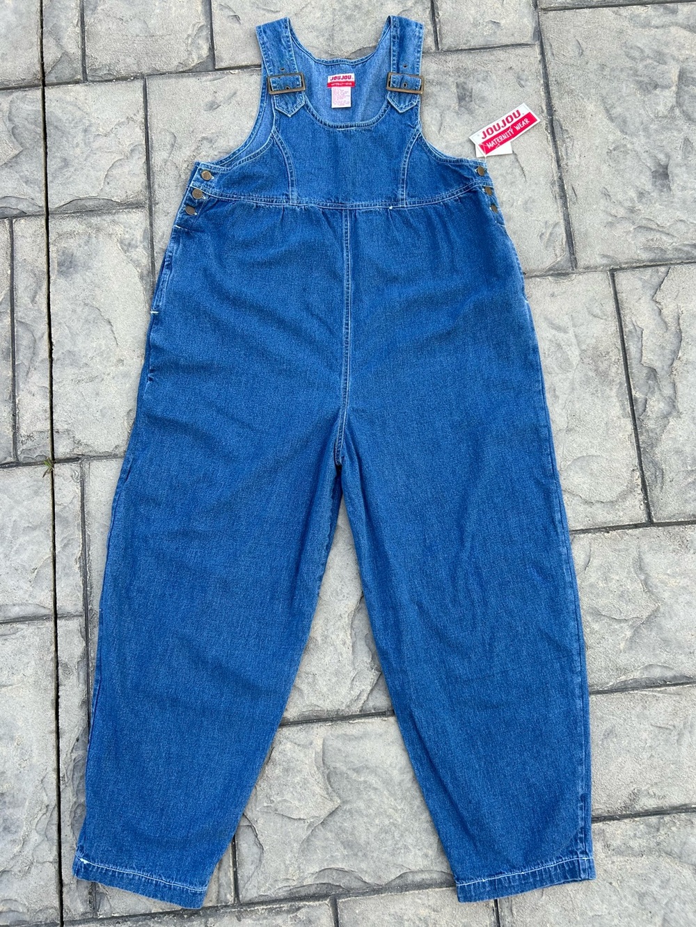 Deadstock vintage 90s y2k JouJou Maternity Denim Jean Overalls Jumpsuit M